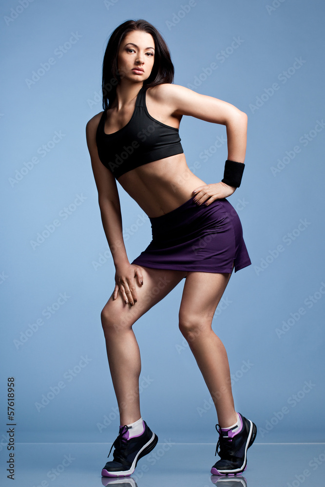 Athletic girl in sport clothes Athletic girl in sport clothes