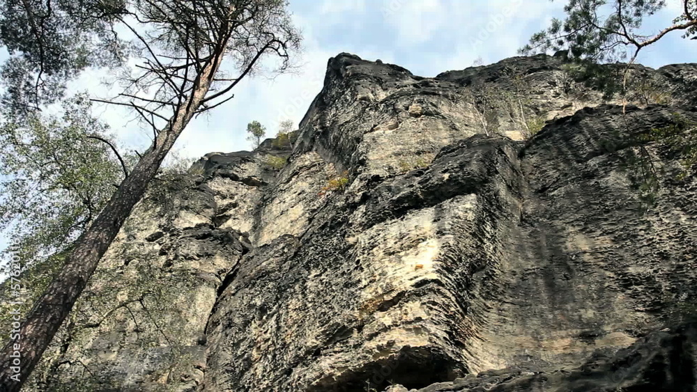 Rock. Camera pan. Bohemian Switzerland, Czech Republic. Rock. Camera pan. Bohemian Switzerland, Czech Republic.