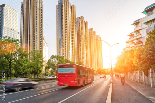 traffic in modern city