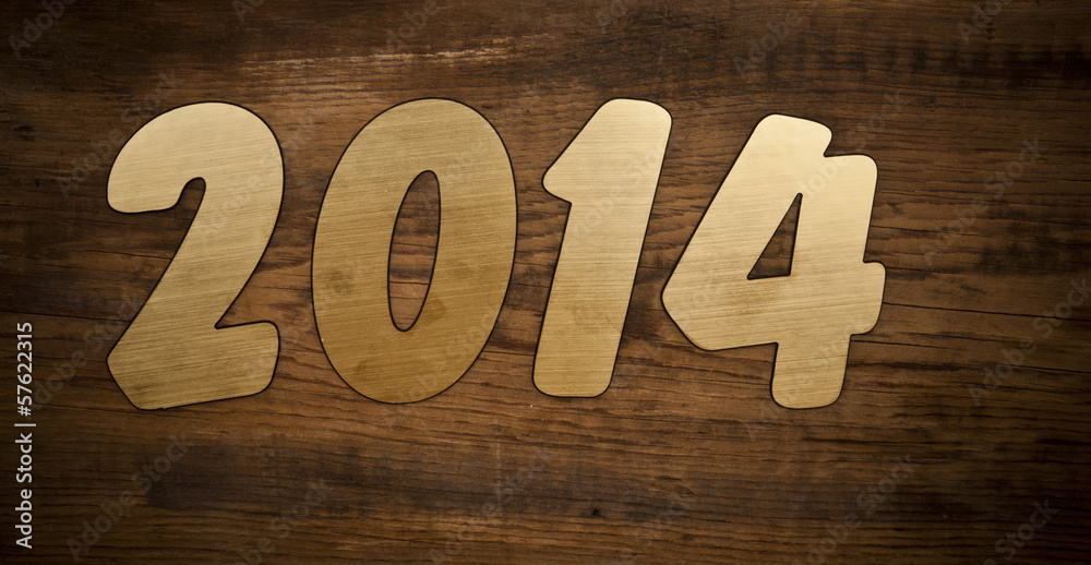 text 2014 on old wood background text 2014 on old wood background