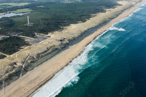 Messanges plages vue du ciel photo