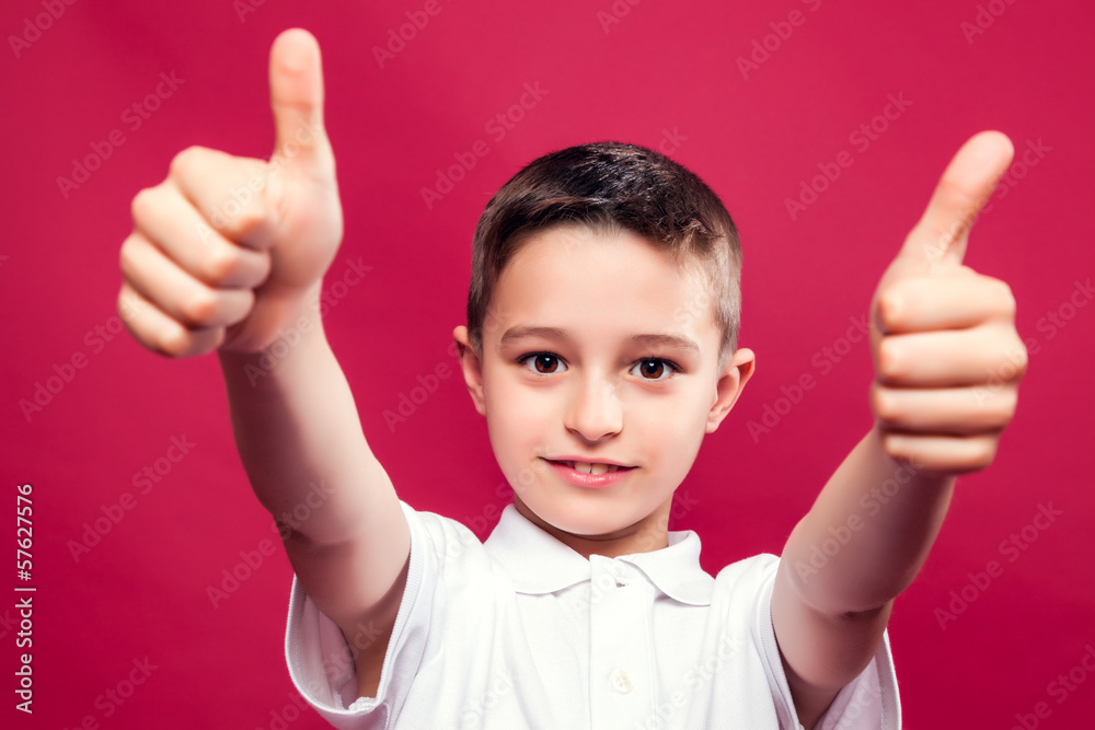 Little Boy with Thumbs Up Little Boy with Thumbs Up
