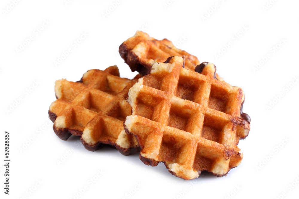 Waffles with chocolate Waffles with chocolate