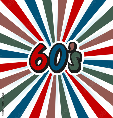 60s Vector Vintage Art Background