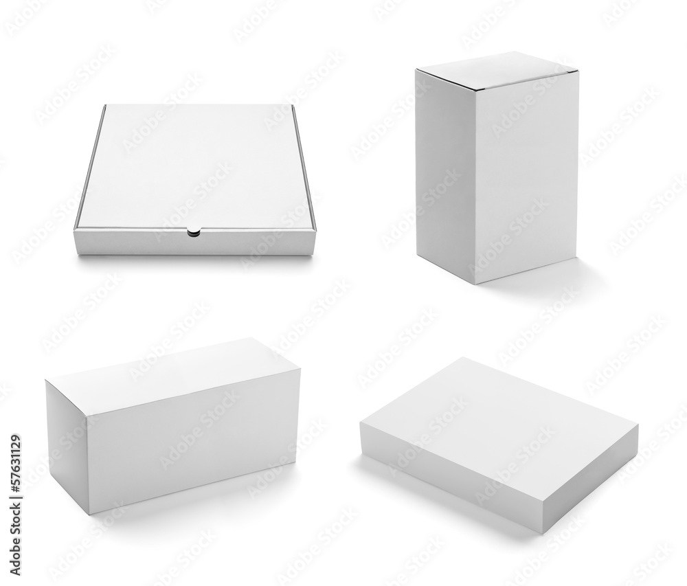 white box container template blank package white box container template blank package
