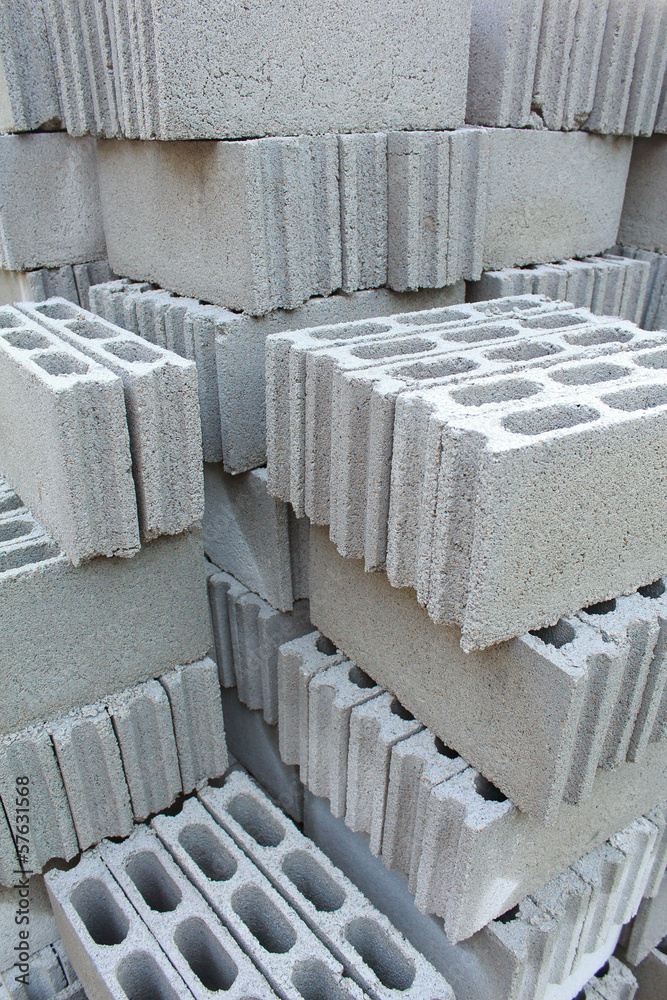 Cement bricks Stock Photo | Adobe Stock
