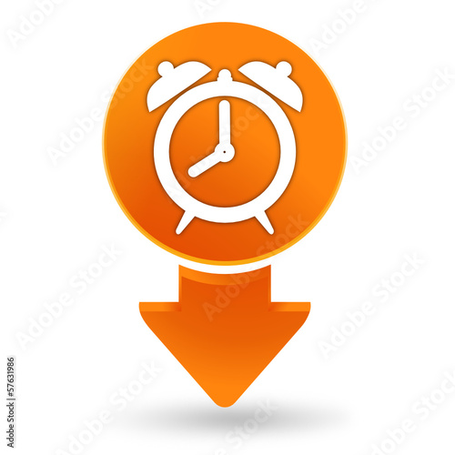 réveil sur signet orange