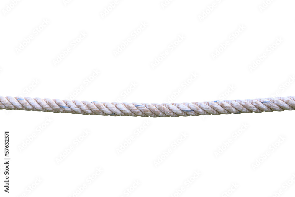 Close up rope isolated on white background Close up rope isolated on white background