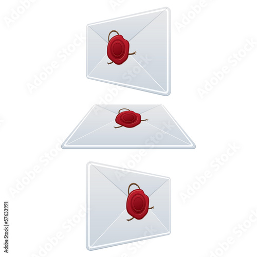 Set Envelope With Wax Seal