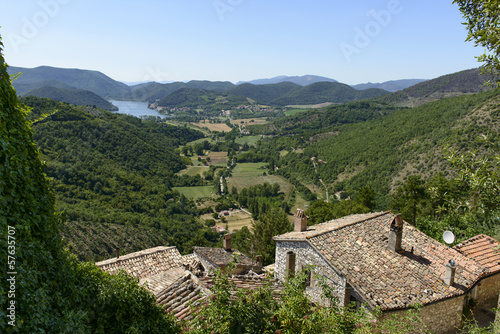 old roofs at Labro and Piediluco lake, Rieti photo