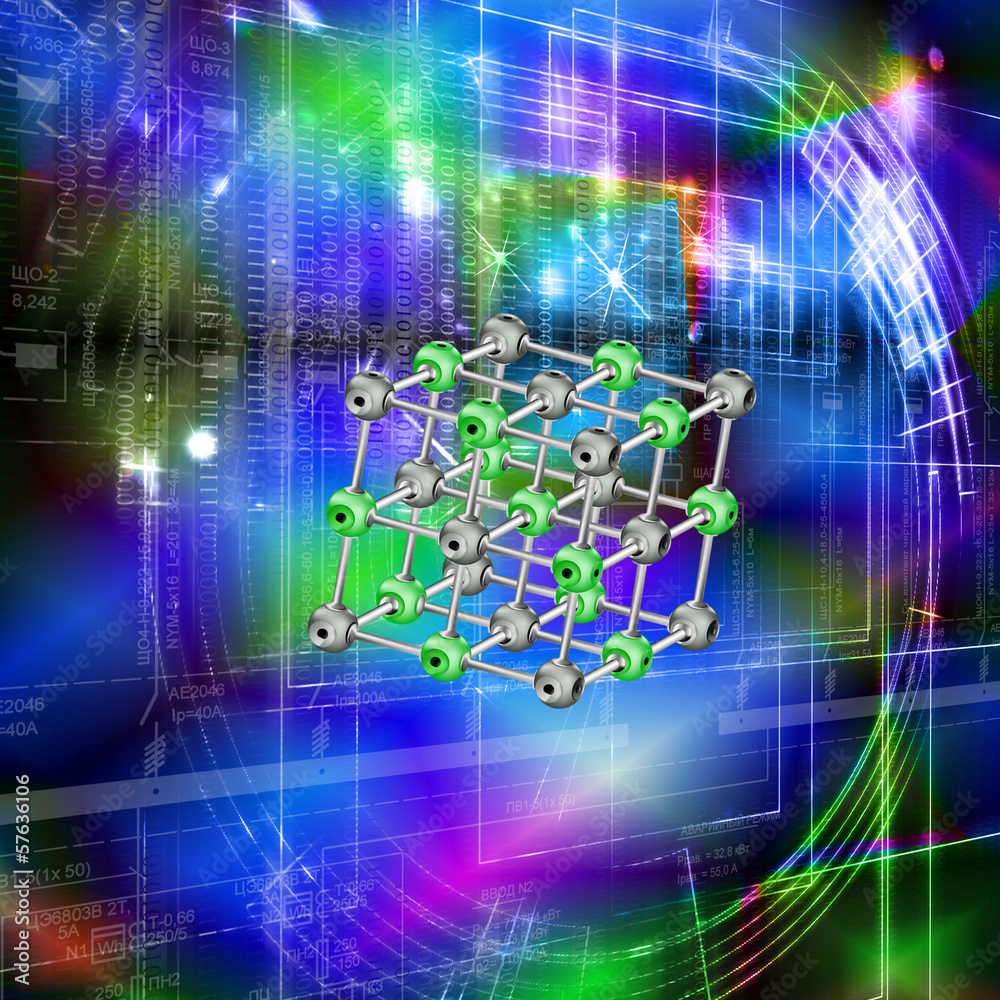 Fototapeta premium Creative globalization new engineering cosmic technologies