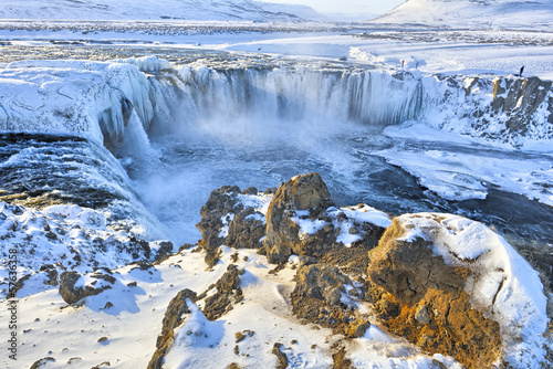 Godafoss in winter, Iceland