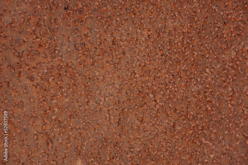 Metal surface is pitted with rust