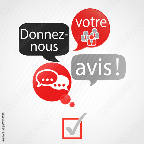 bulles rouge gris : donnez votre avis (français)