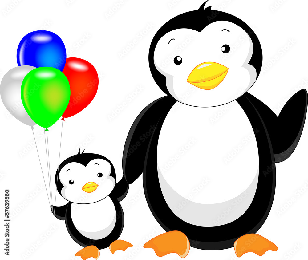 Fototapeta premium cute penguin cartoon