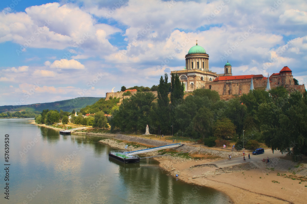 View of an Esztergom Basilica, Hungary