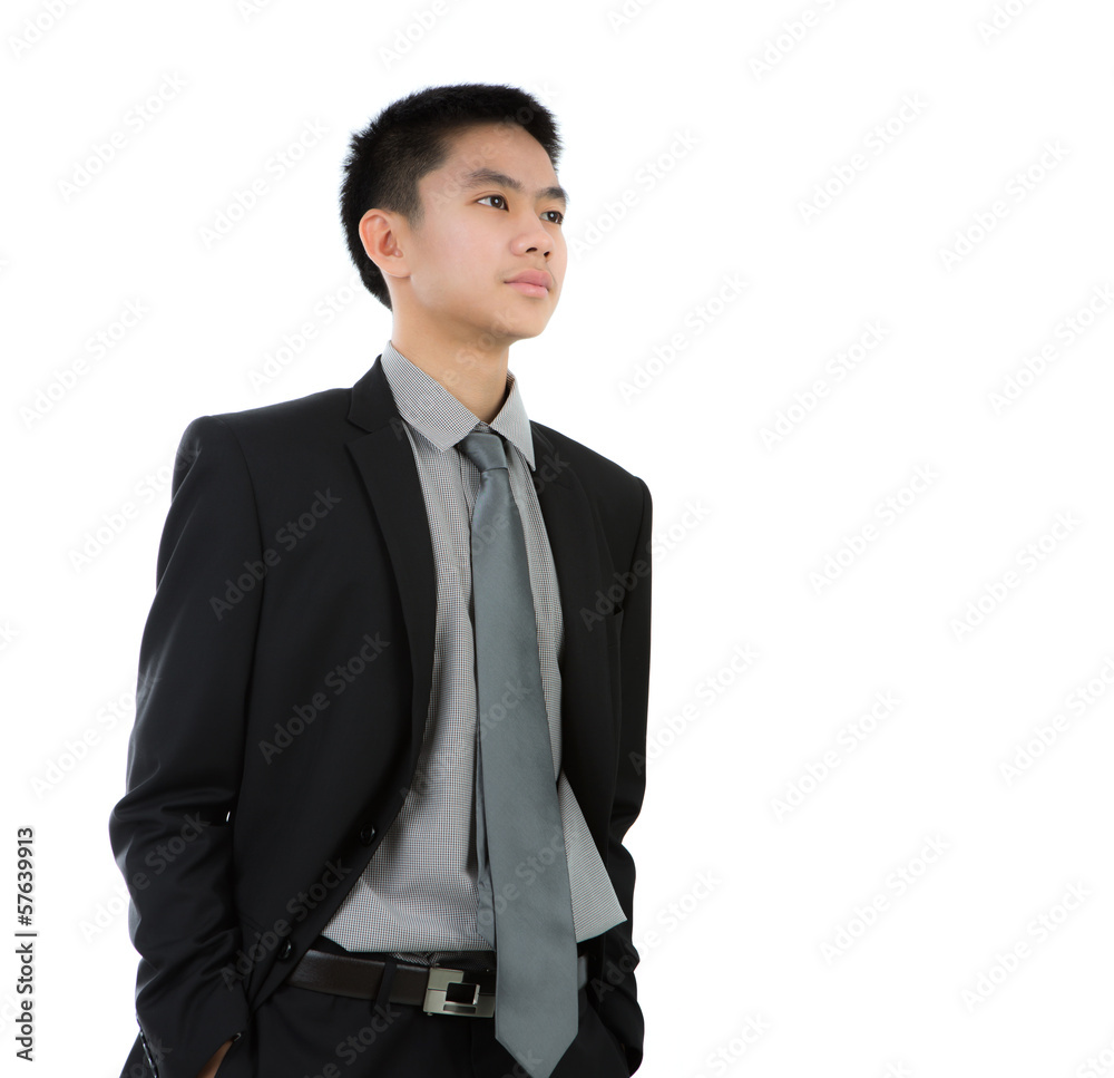 Portrait of young business man against white background Portrait of young business man against white background