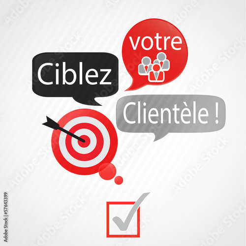 bulles rouge gris : ciblez votre clientèle (français)