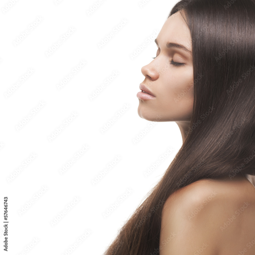 Beautiful Woman with Straight Long Hair Beautiful Woman with Straight Long Hair