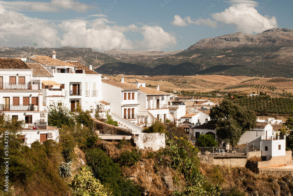 View of white city Ronda