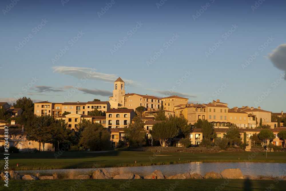 Village of Pont Royal and golf, Provence, France