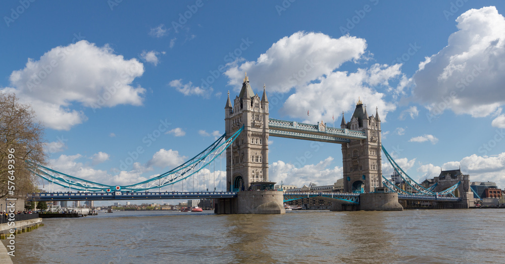 Tower Bridge from Along the River Thames