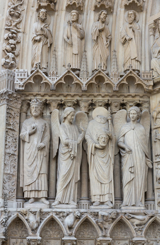 Sculpture at Notre Dame Entry