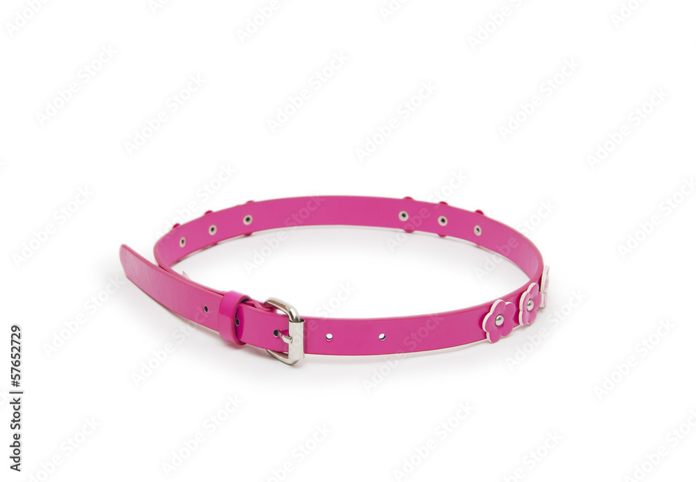 belt pink color isolated belt pink color isolated
