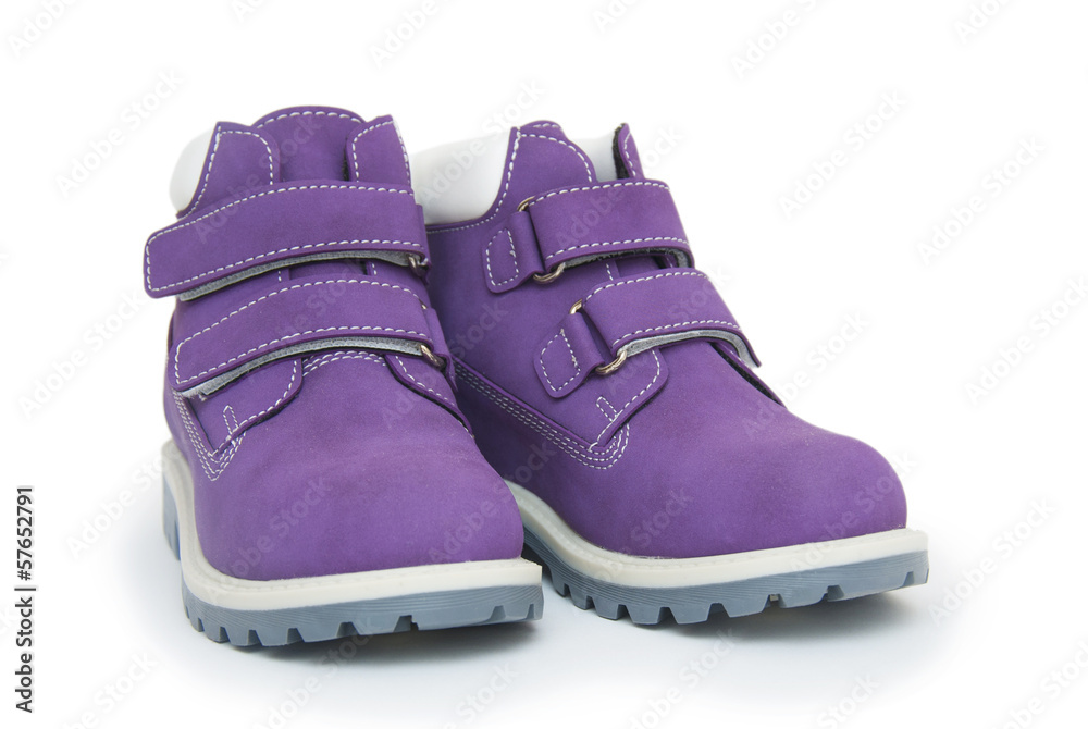 Purple children`s boots