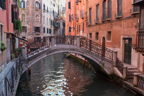 Venice Bridge over Small Canal