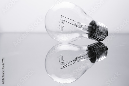 Light bulb and its reflection