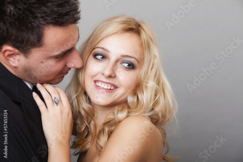 couple of lovers groom and bride studio shot