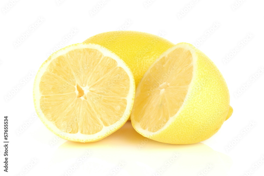 Group of lemons isolated on white Group of lemons isolated on white