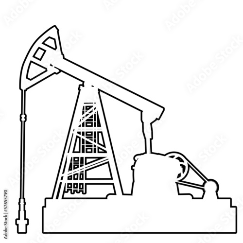 Oil pumpjack. Oil industry equipment.