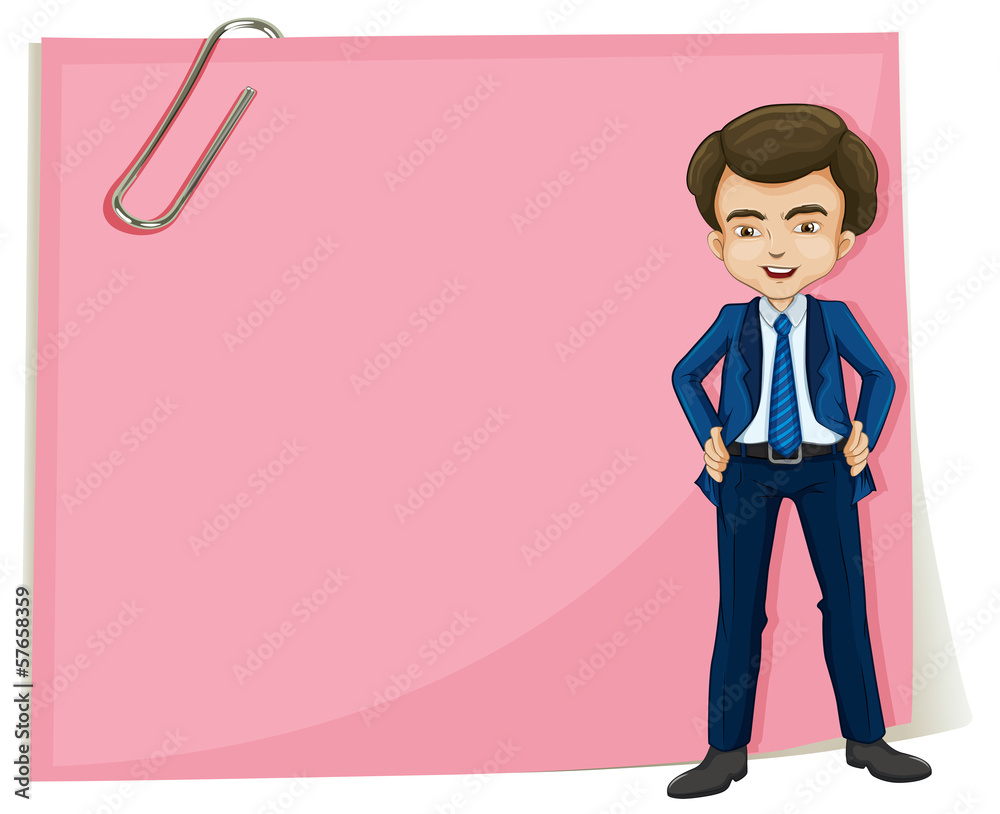 A handsome gentleman standing in front of the pink signage