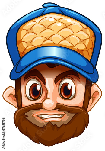 A face of a hardworking woodman