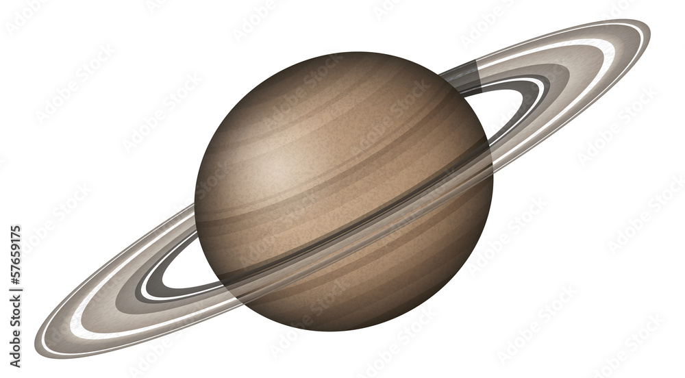 Naklejka premium Planet Saturn, isolated on white