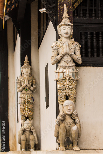Thai angel as Old Ubosot in Wat Buak Krok Luang , Chiangmai Thai photo