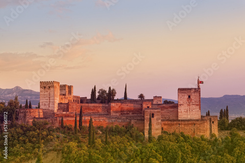 ancient arabic fortress of Alhambra, Granada, Spain