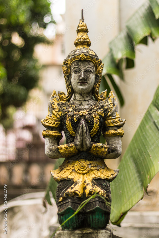 Thai angel in Wat Saen Fang , Chiangmai Thailand Thai angel in Wat Saen Fang , Chiangmai Thailand
