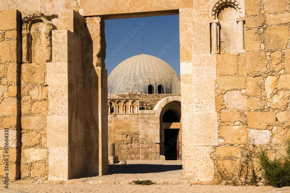Fototapeta premium View to Umayyad Palace of Amman Citadel