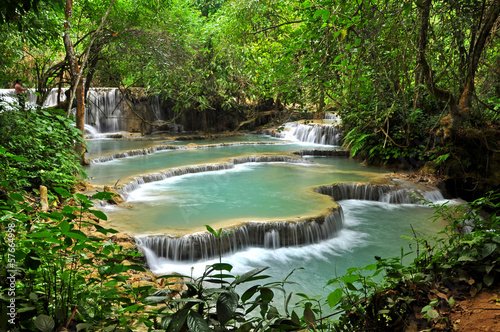 Kuang Si Waterfall in Luang prabang, LAOS