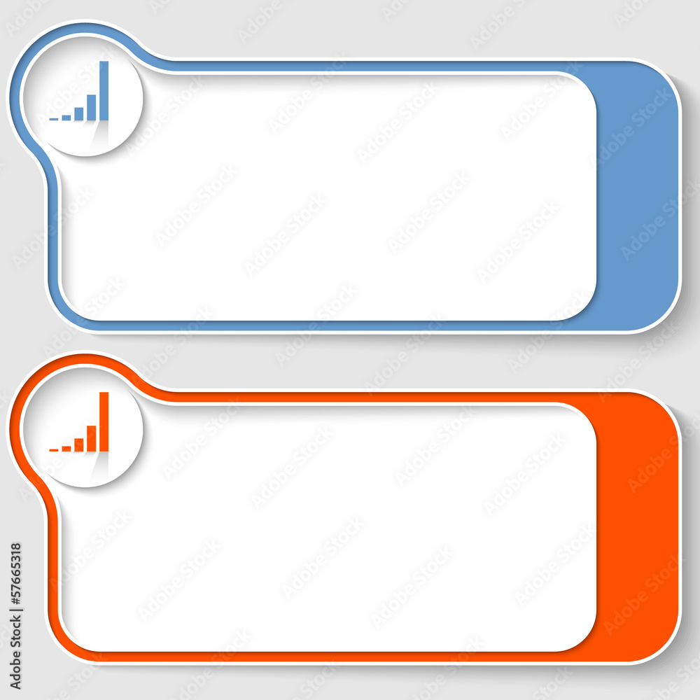 set of two abstract text boxes with graph set of two abstract text boxes with graph