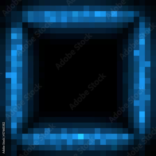 Abstract technology background, pixelated digital frame