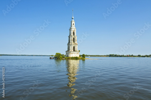 Russia, submerged church