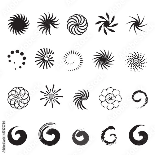 Unusual Elements Set - Isolated On White Background