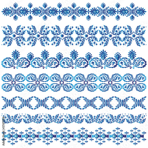 blue ottoman serial patterns three
