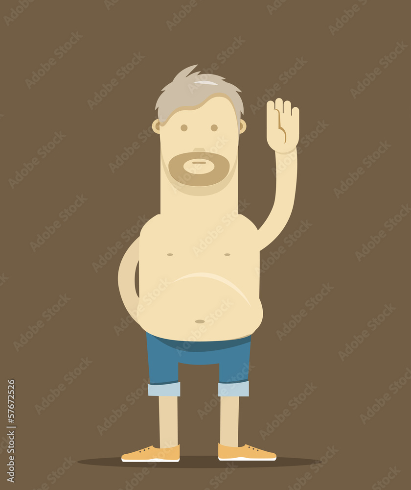 The old drunk man say Hello