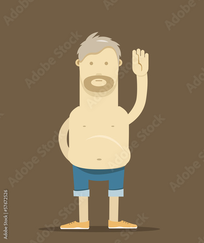 The old drunk man say Hello