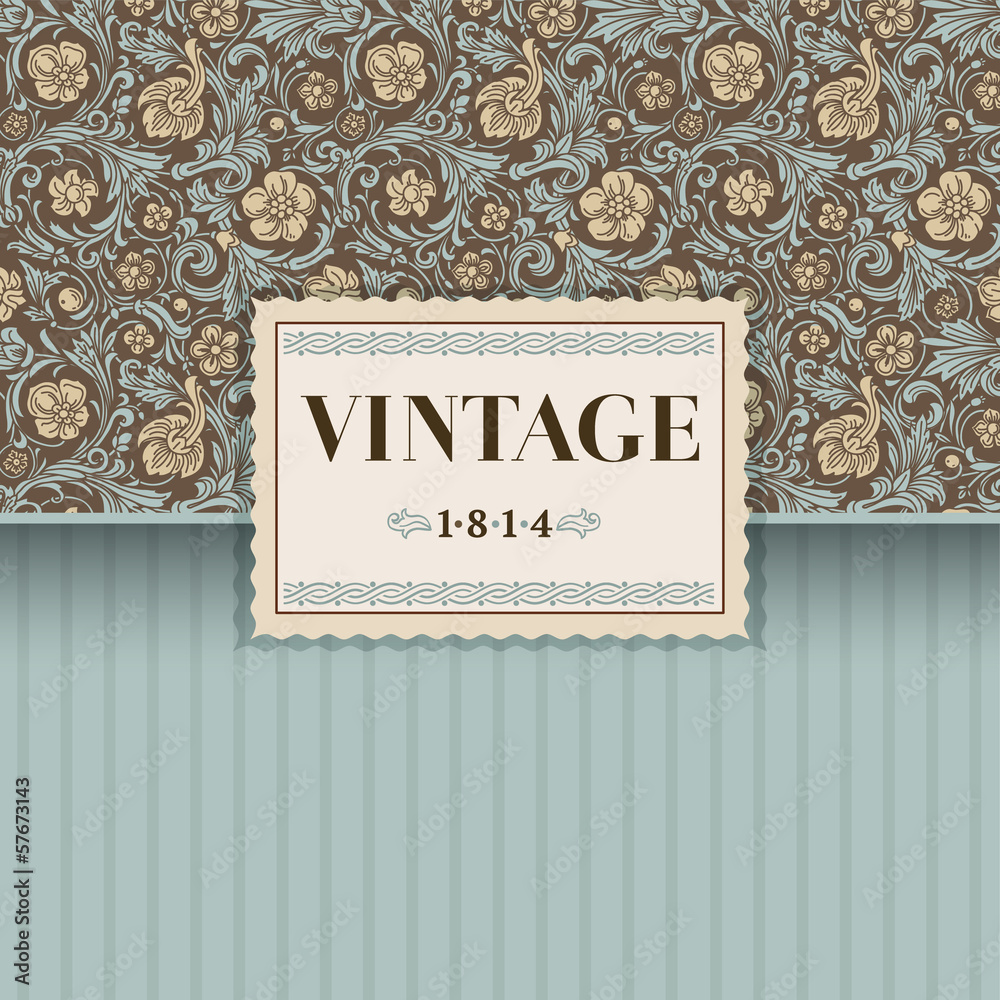 Obraz premium Vintage vector background in classical baroque style